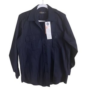 Men's Uniform Work Shirt Mechanic Tactical Navy Blue Medium NWT
